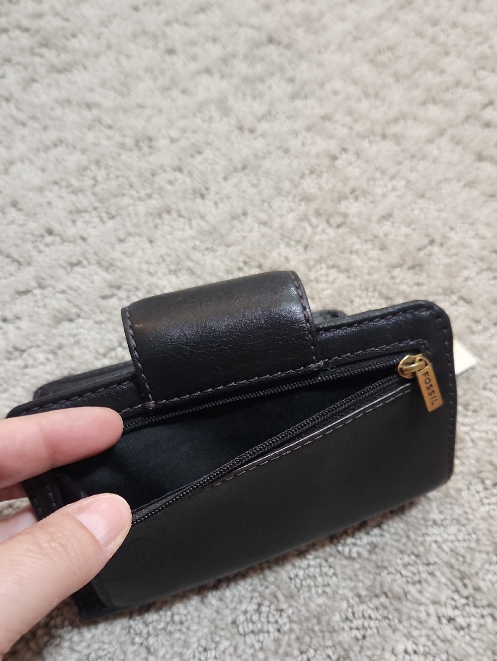 Fossil Madison Multi Black Cowhide Leather Fold Wallet New With Tag - Picture 5 of 16